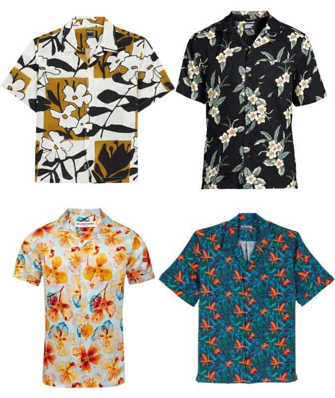 Men's cuban collar floral shirts