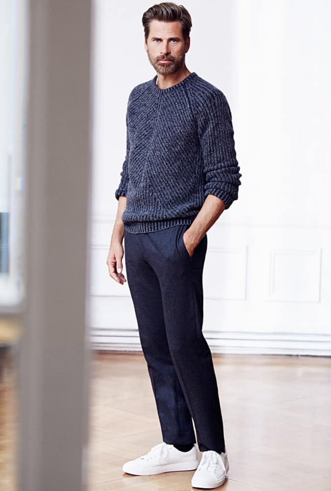 Man Dressed All In Blue