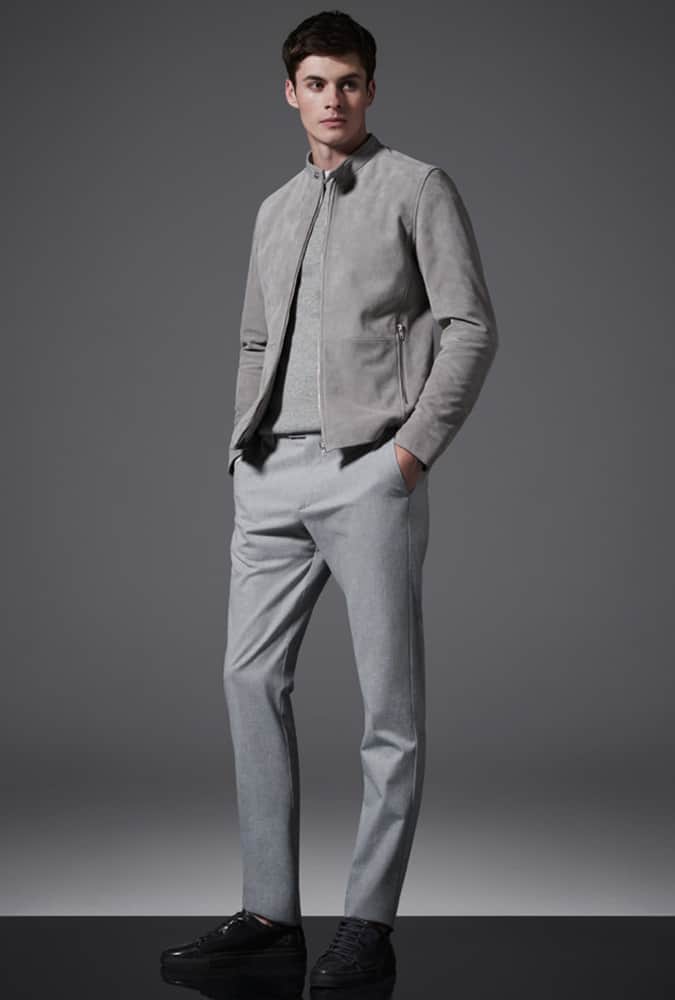 Man Dressed All In Grey
