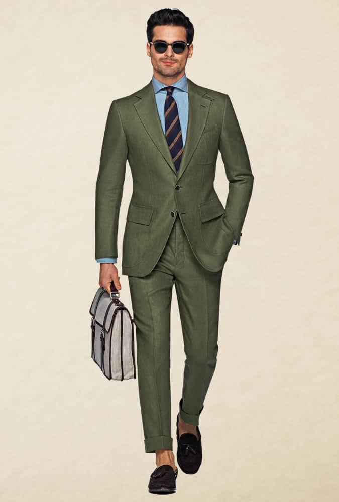 How to wear a green suit to the office