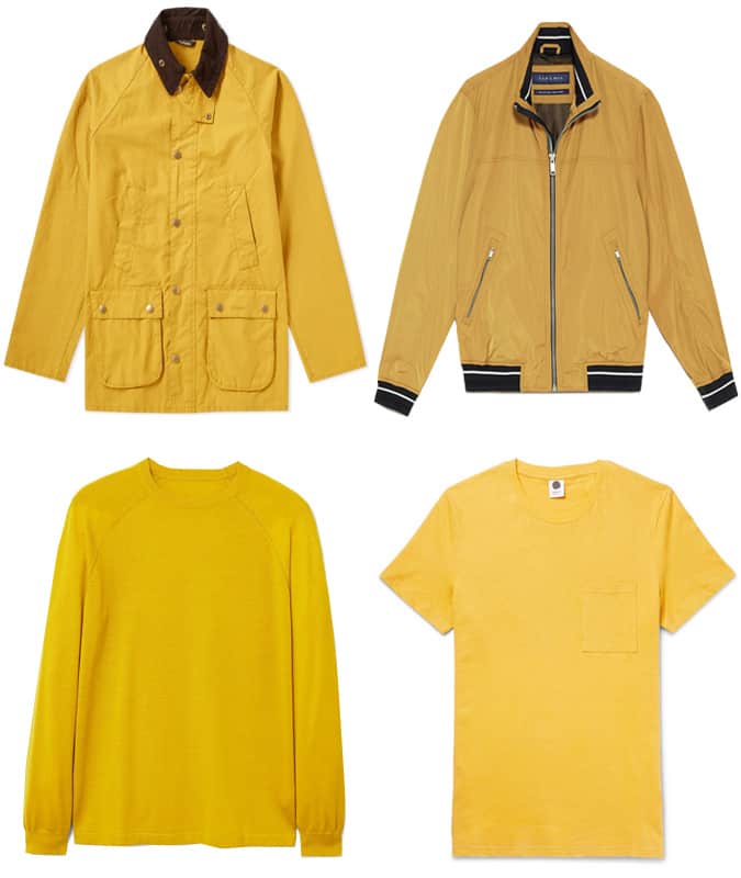 The best men's yellow clothing