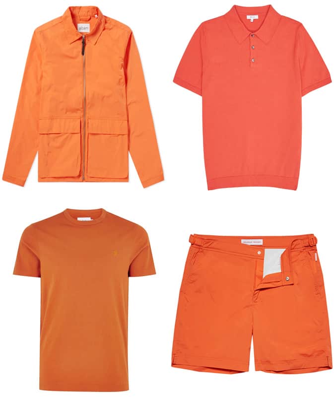The best summer orange clothes for men