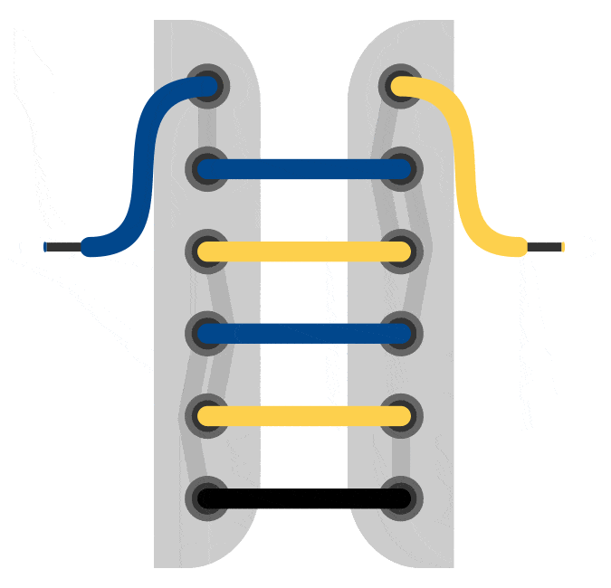 Steps For Straight Bar Lacing Smart Shoes