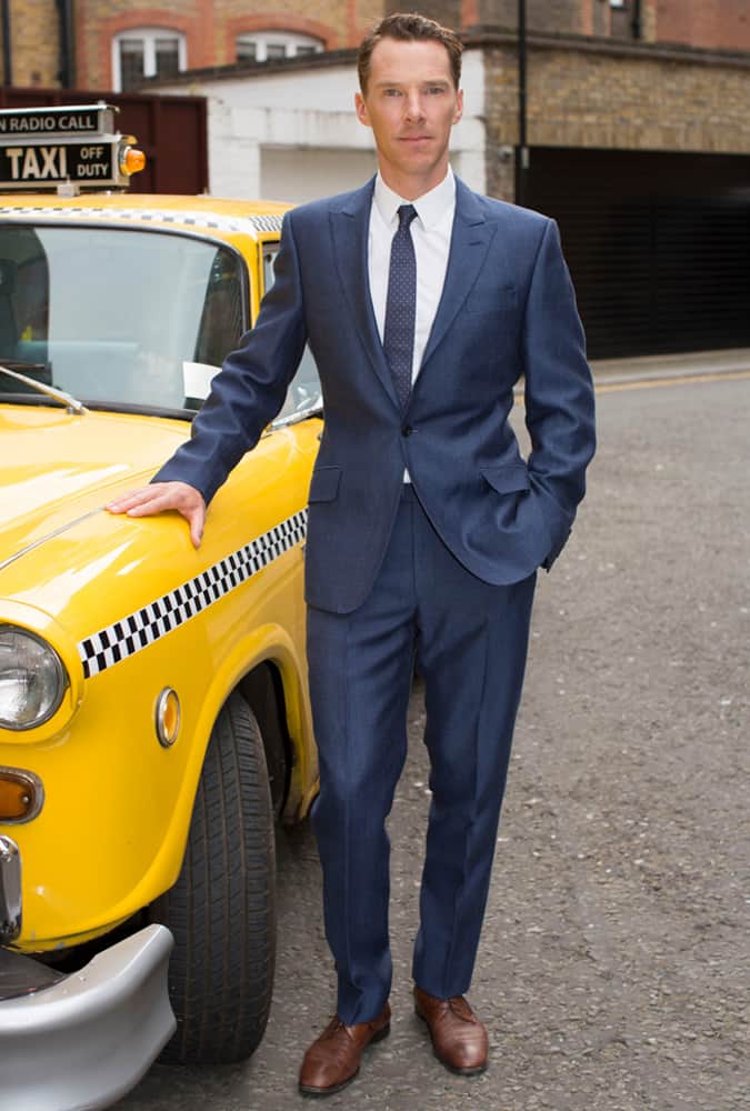 Benedict Cumberbatch Wearing A Blue Suit