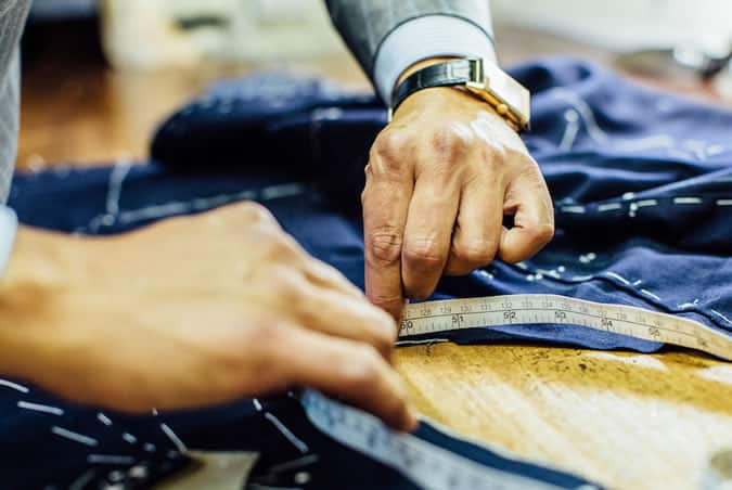 Bespoke suit making process