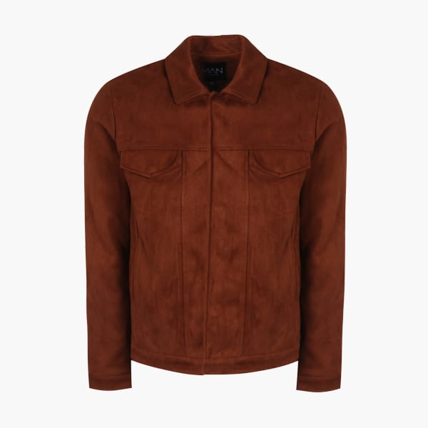 Dele Alli x boohooMAN Dele Suedette Trucker Jacket