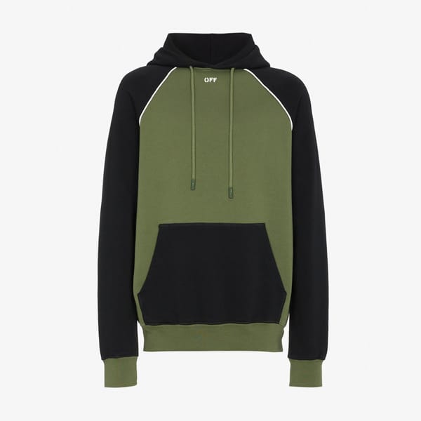 Black And Green Arrow Print Hoodie