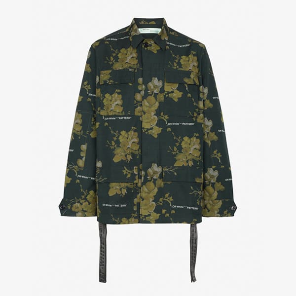 Green Floral Shirt Jacket