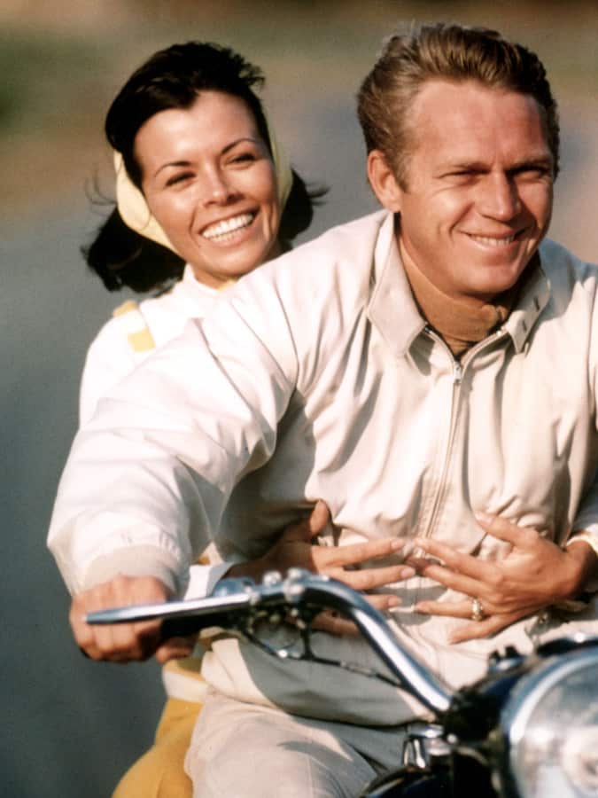Steve McQueen Wearing A Harrington Jacket