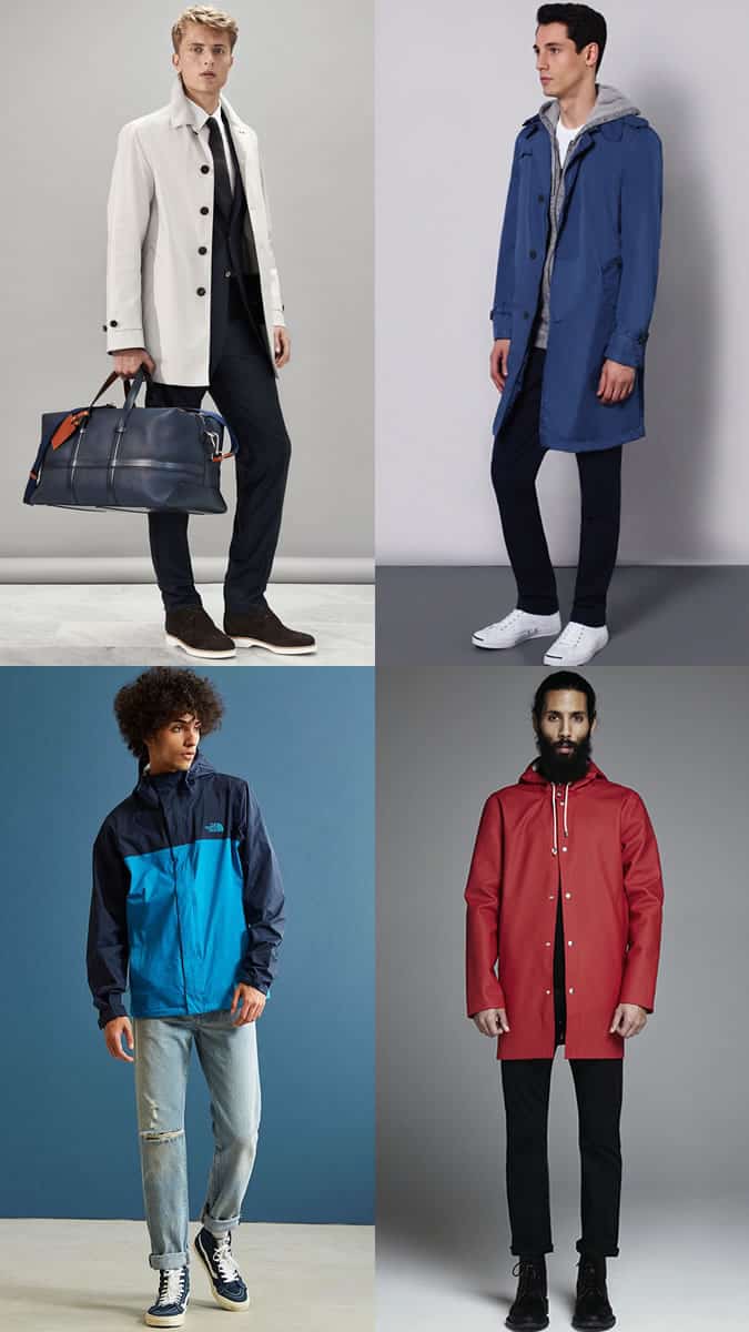 How to wear a men's raincoat