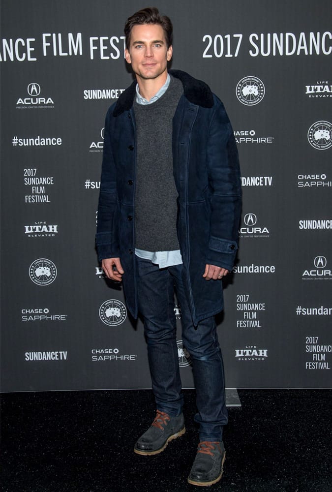 Matt Bomer Wearing A Blue Jacket