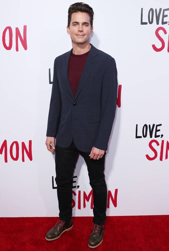 Matt Bomer Wearing A Check Jacket