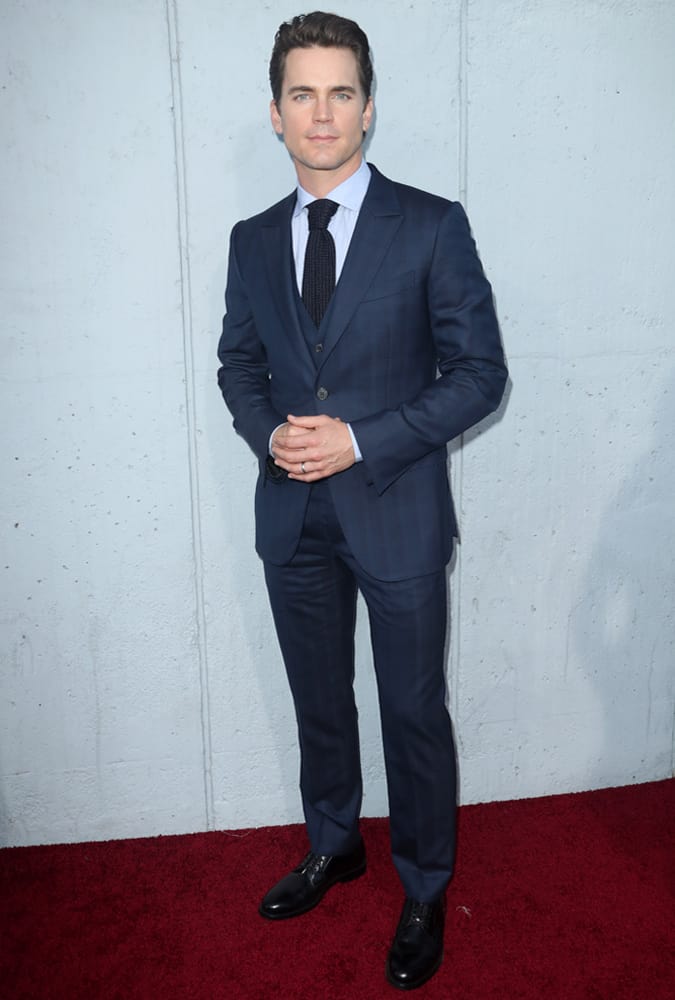 Matt Bomer Wearing A Three-Piece Suit