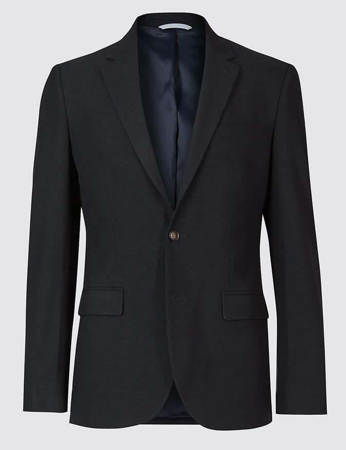 Textured Tailored Fit Jacket