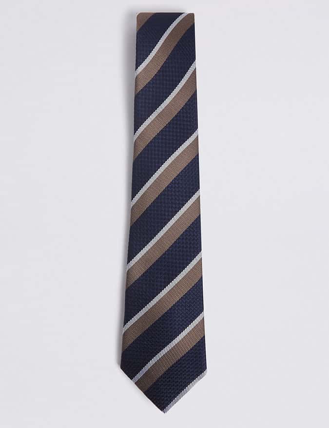Pure Silk Striped Tie