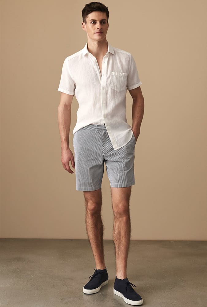 Reiss Seersucker Shorts