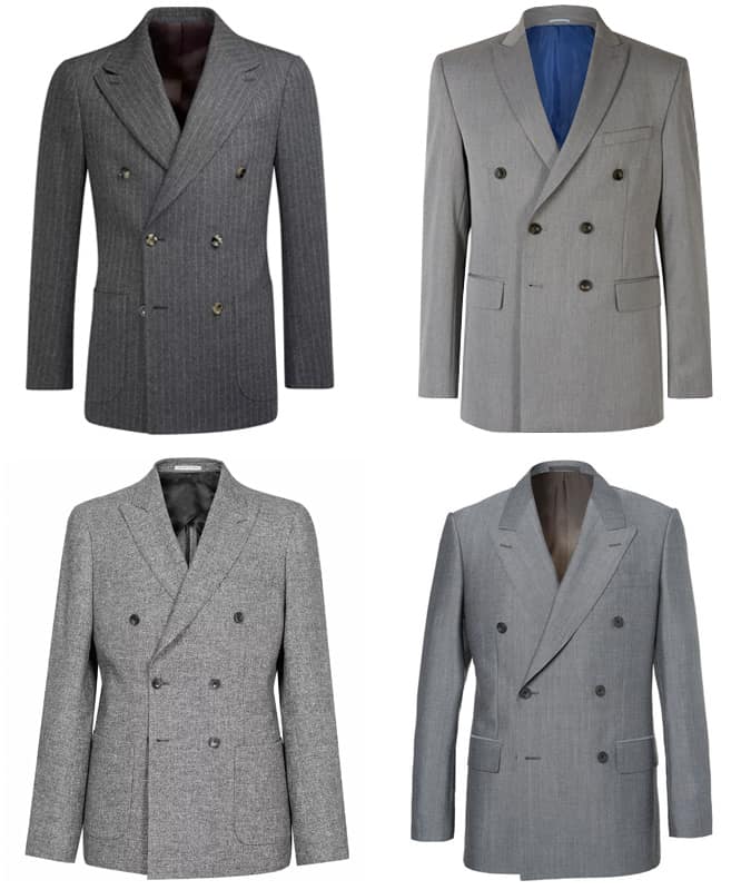 Mid-Grey Double-Breasted Two-Piece Suit