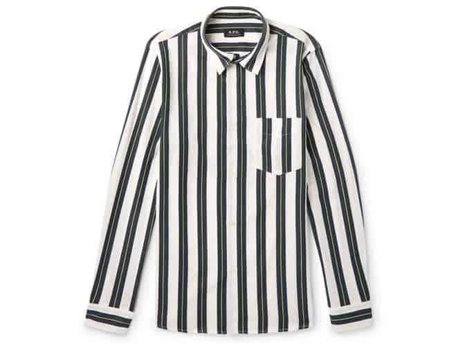 A.P.C. Alexis Striped Cotton-Twill Shirt