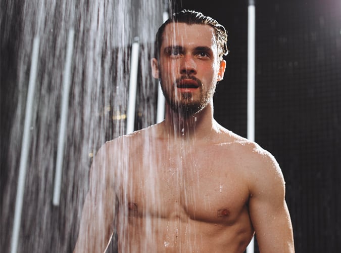 Man Taking A Shower