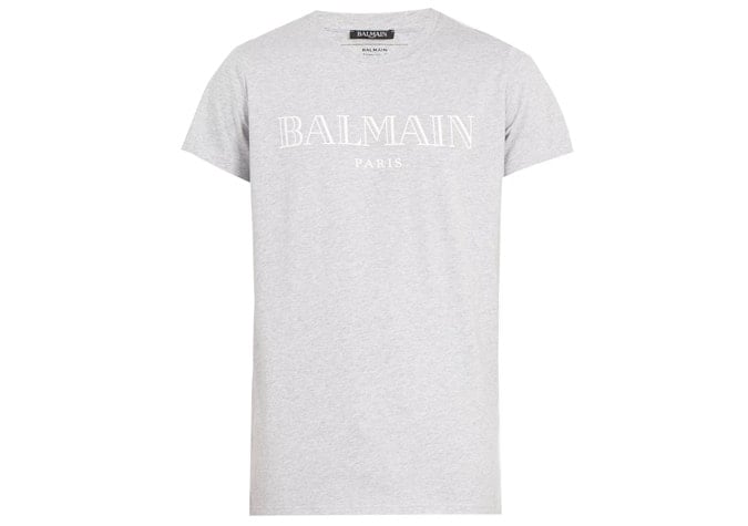 BALMAIN Logo-print cotton t-shirt
