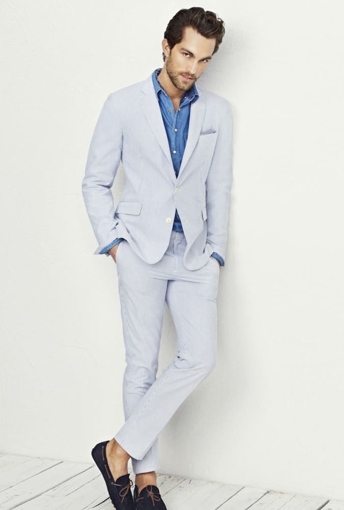 Mango Man Light Suit With Driving Shoes