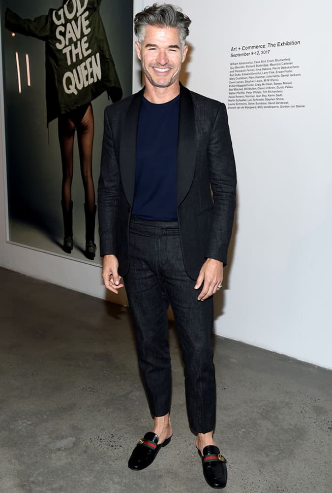 Eric Rutherford Wearing Gucci Loafers