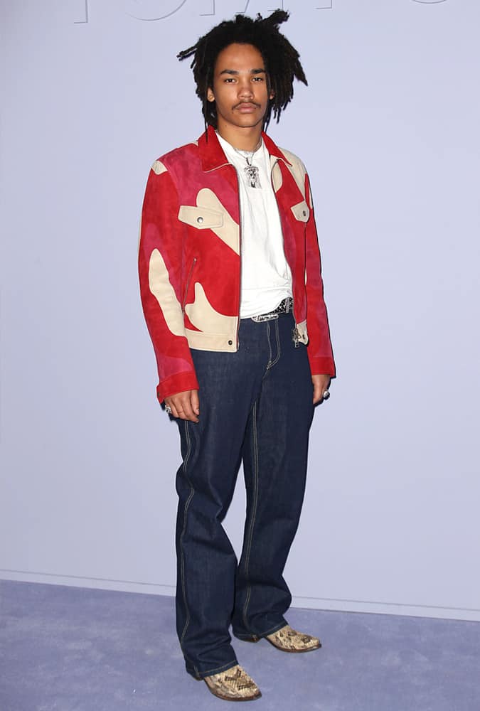 Luka Sabbat Wearing Wide Leg Jeans