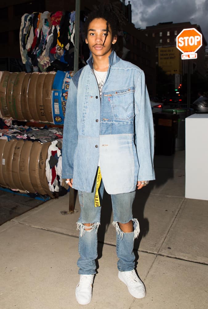 Luka Sabbat In A Patchwork Denim Jacket