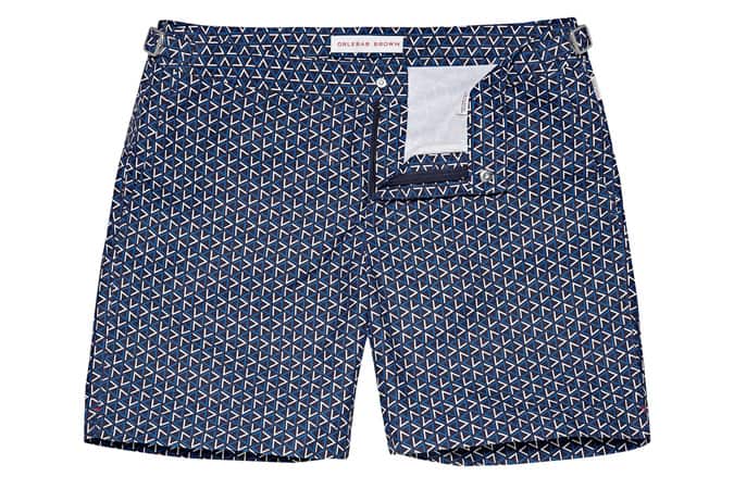 BULLDOG Navy/Signal Blue Mid-Length Swim Shorts