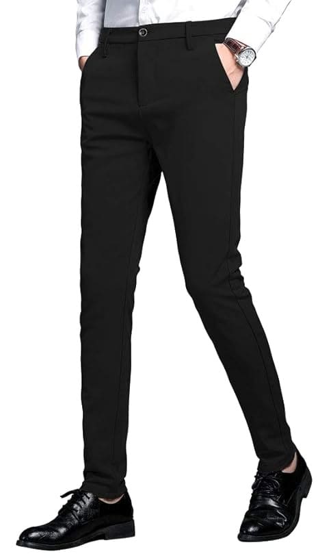 Plaid&Plain Stretch Dress Pants