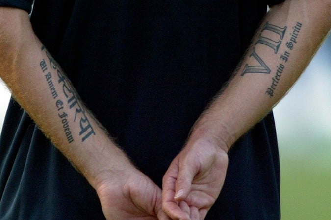 Roman Letters Tattoo