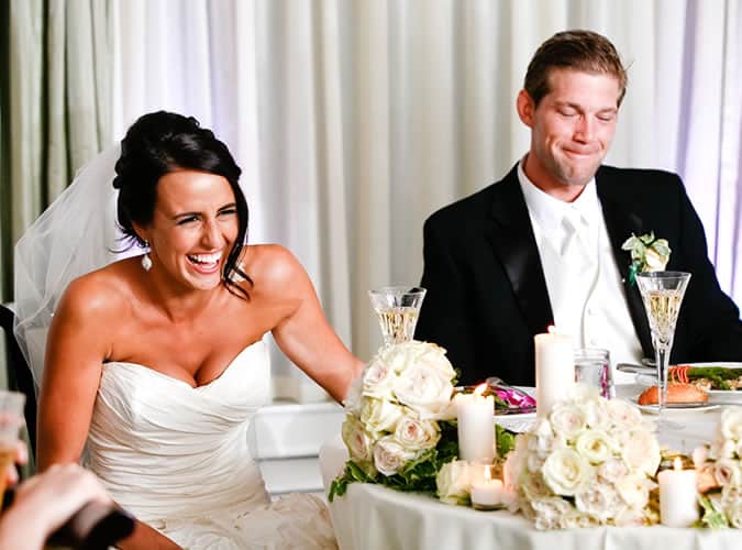 Bride And Grooming Laughing