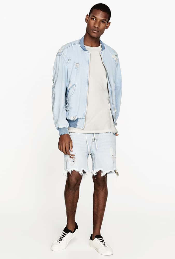 Double Denim Shorts Outfit