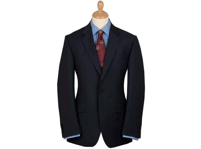 Navy 10oz Two Button Wool Mohair Suit