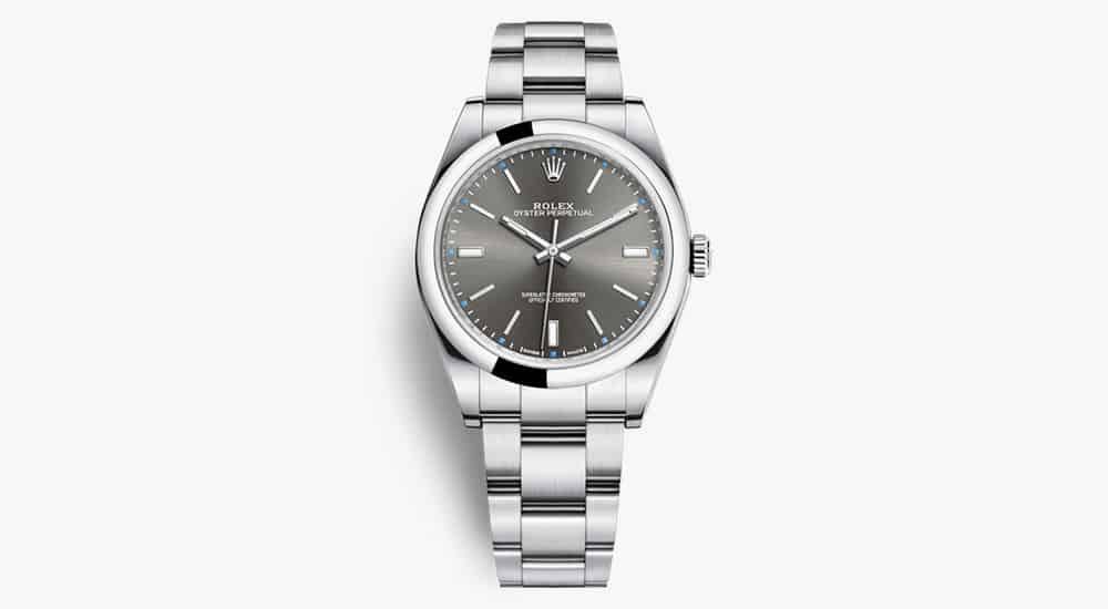 Rolex Oyster Perpetual Ref. 114300 (Dark Rhodium Dial)