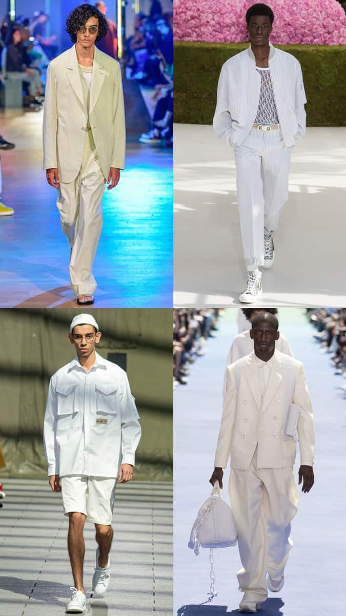 White And Cream At Men's Fashion Week SS19