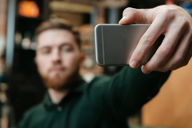 Man taking a selfie