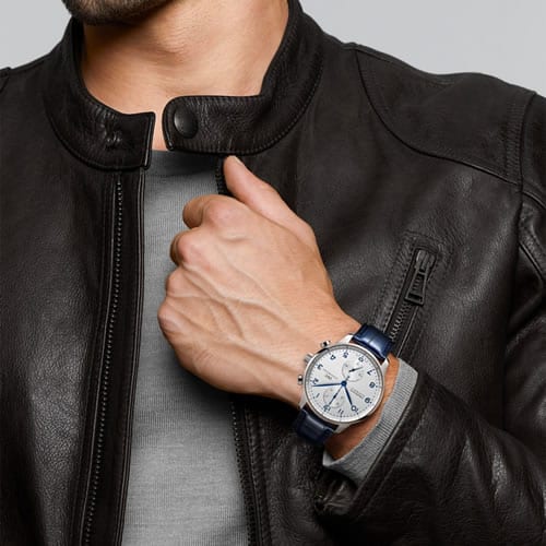 How To wear a IWC Portugieser Watch with a leather jacket