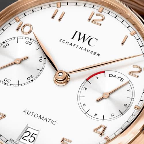 IWC Portugieser Watch Design Features - face and dial