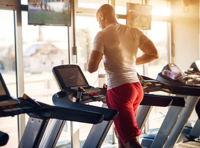 man on a treadmill