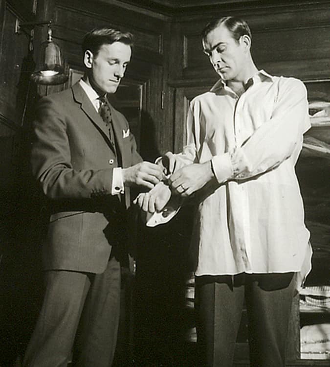 Michael Fish fitting Sean Connery at Turnbull & Asser