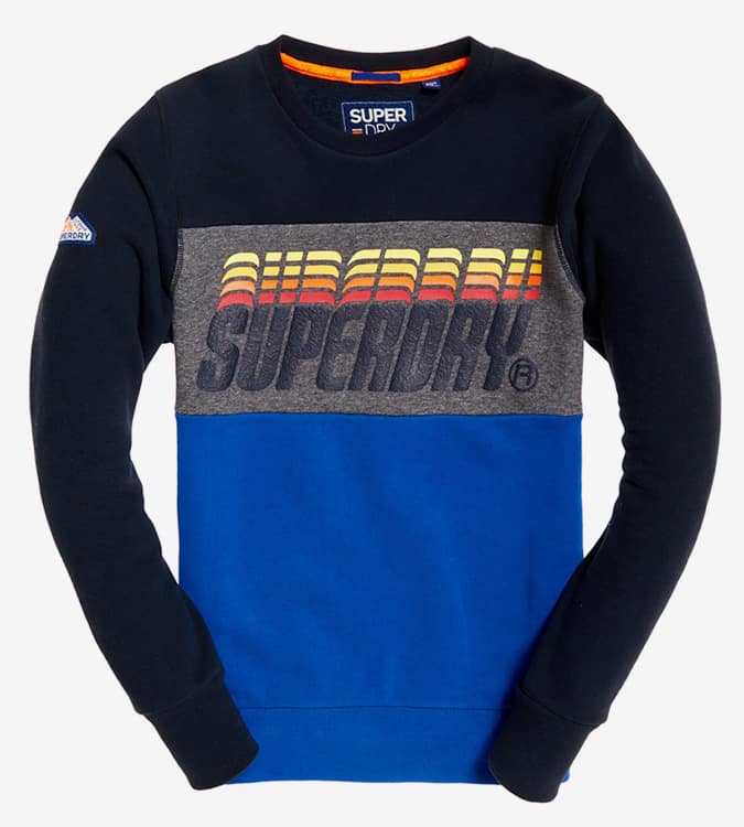 Triple Drop Pop Panel Crew Sweatshirt
