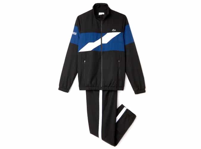 MEN'S LACOSTE SPORT COLORED BANDS TAFFETA TENNIS TRACKSUIT