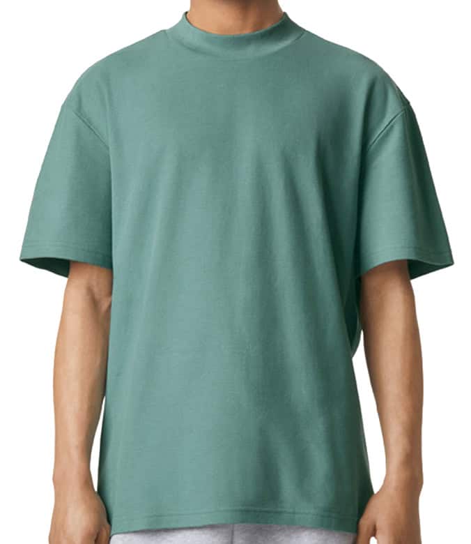 American Apparel Pique Unisex Mockneck T-Shirt