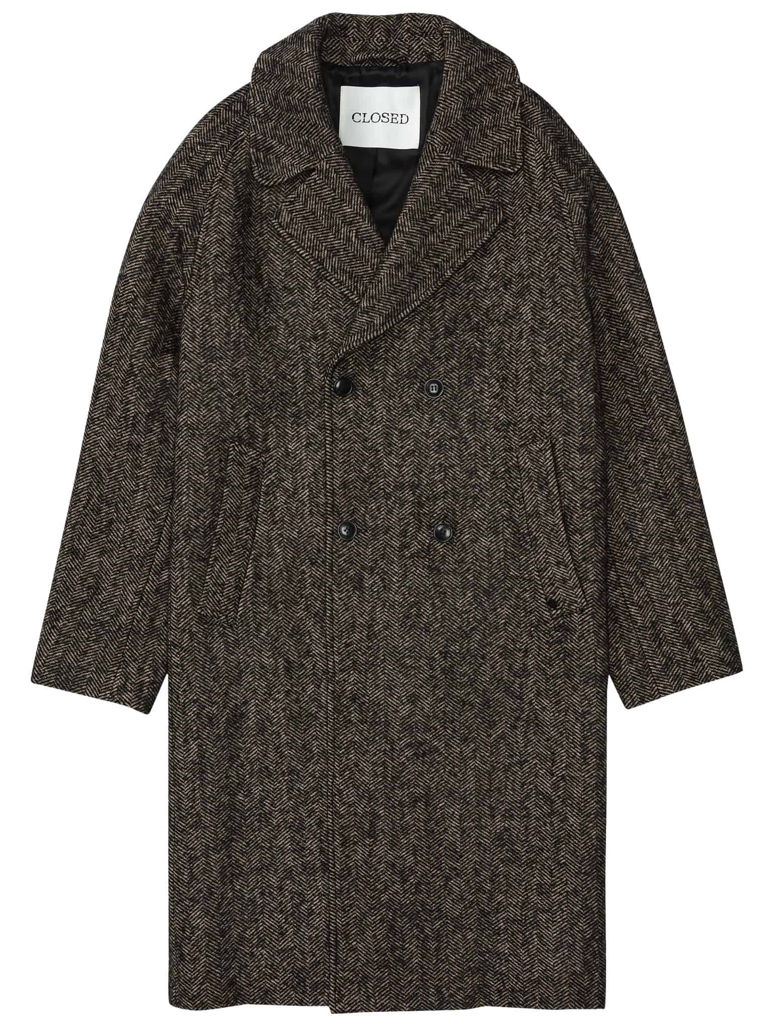 Closed Herringbone Coat