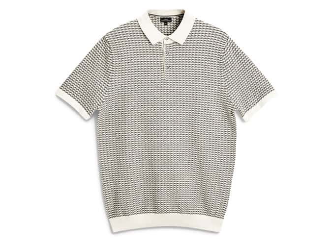 Ecru Weave Knitted Polo Shirt