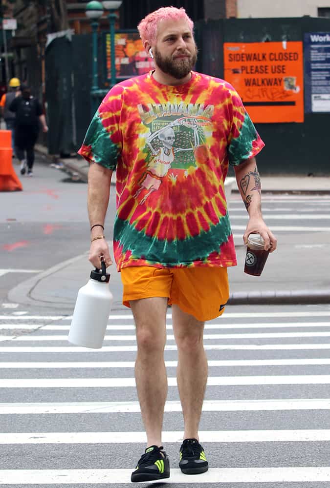 Jonah Hill Wearing Tie-Dye
