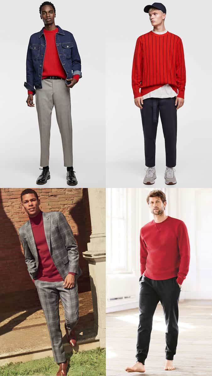 How To Wear Red Knitwear
