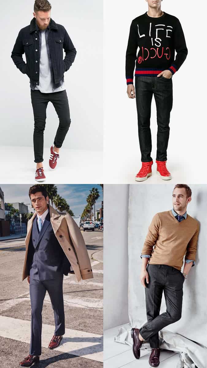 How To Wear Red Shoes And Sneakers