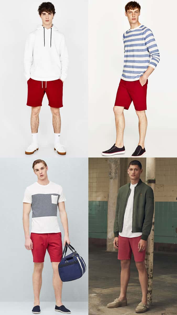 How To Wear Red Shorts